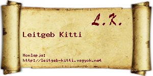 Leitgeb Kitti névjegykártya
