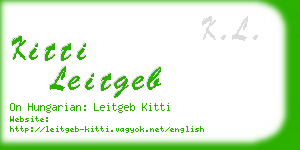 kitti leitgeb business card